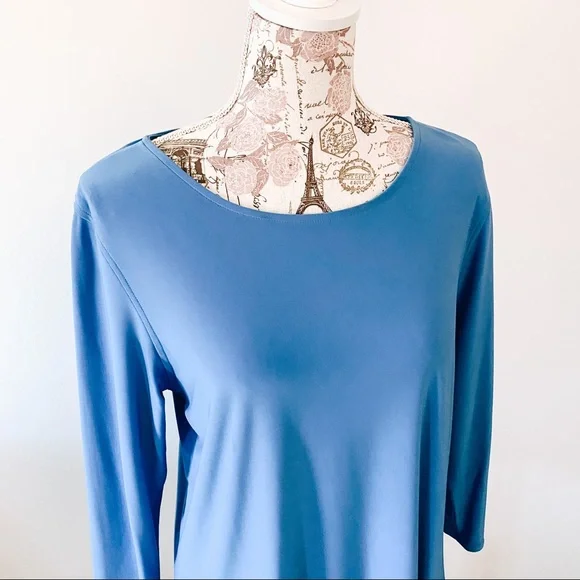 Caroline Rose blue asymmetrical shirt - Picture 5 of 8